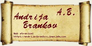 Andrija Brankov vizit kartica